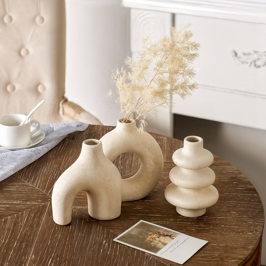 Aeris Home – Bohemian Ceramic Vase Set