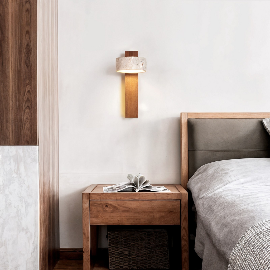 Aeris Home – Travertine Wall Sconce