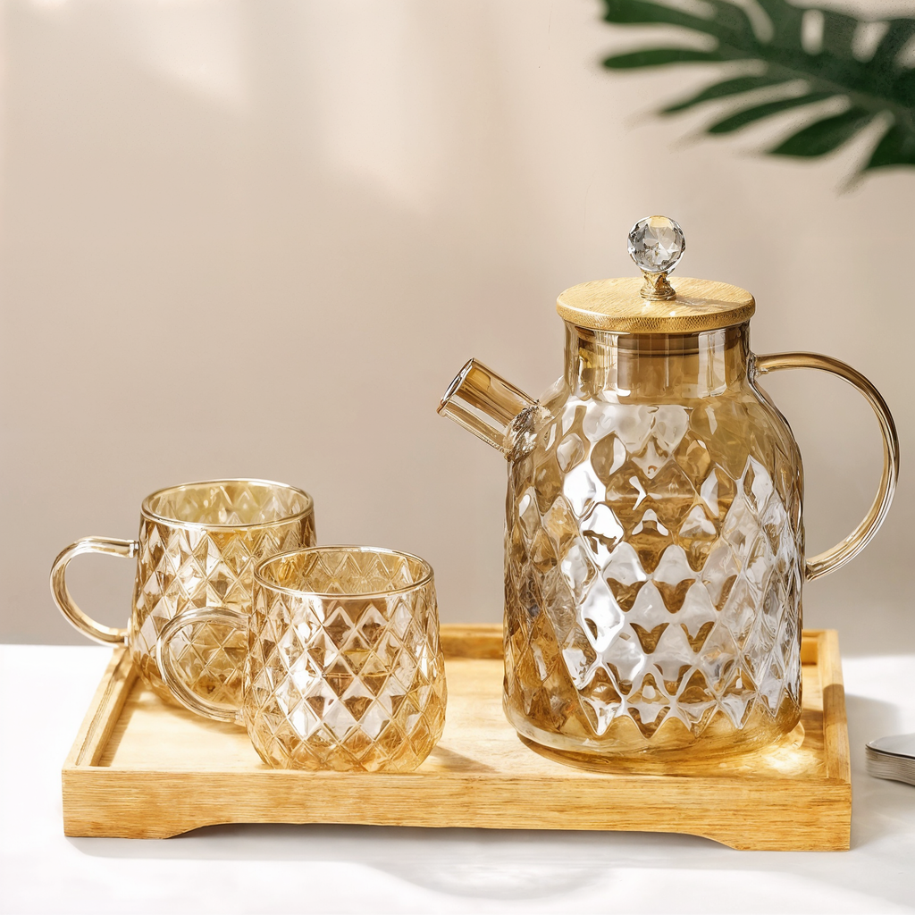 Aeris Home – Faceted Glass Teapot