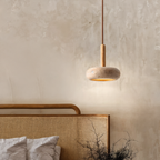Aeris Home – Travertine Disc Pendant